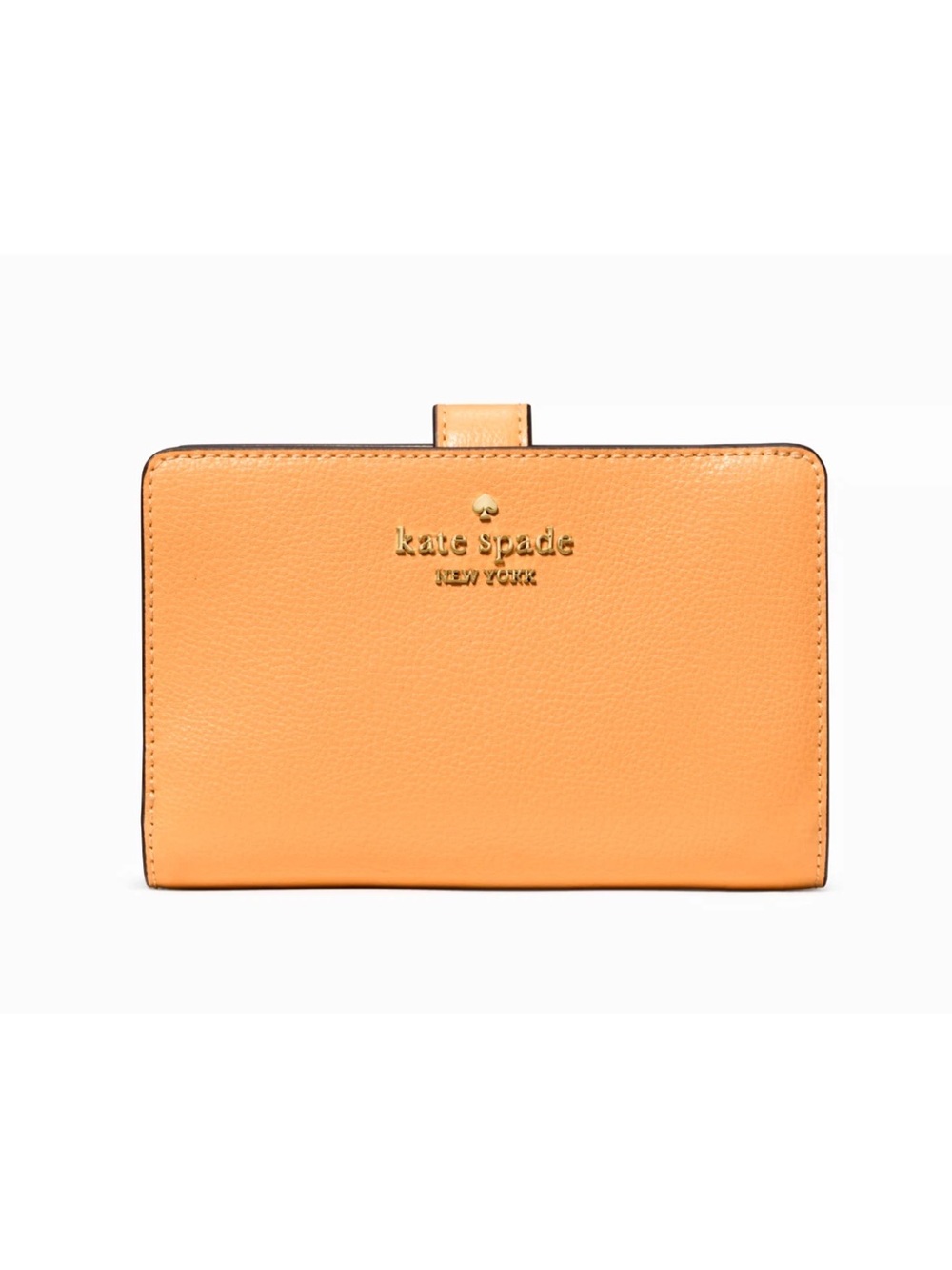 New Kate Spade Medium Compact Bifold Wallet Pebble Leather Desert Sunset